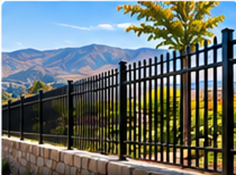 Black aluminum fencing