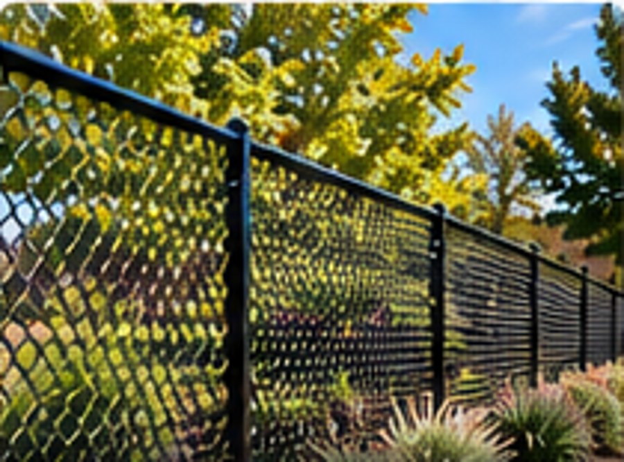 Black chain link fencing