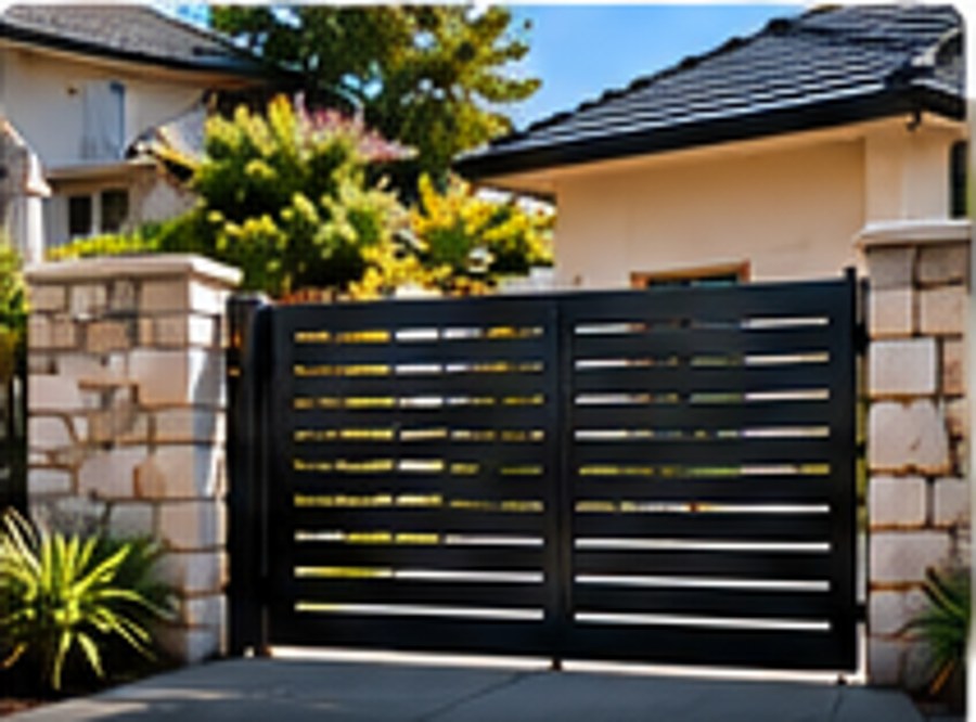 Modern driveway gate