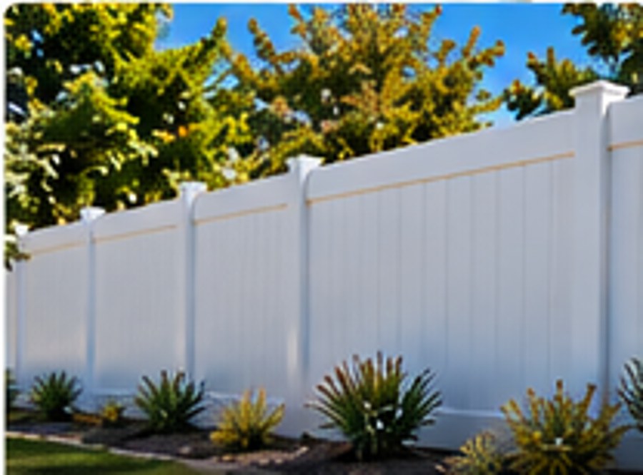 White vinyl privacy fencing